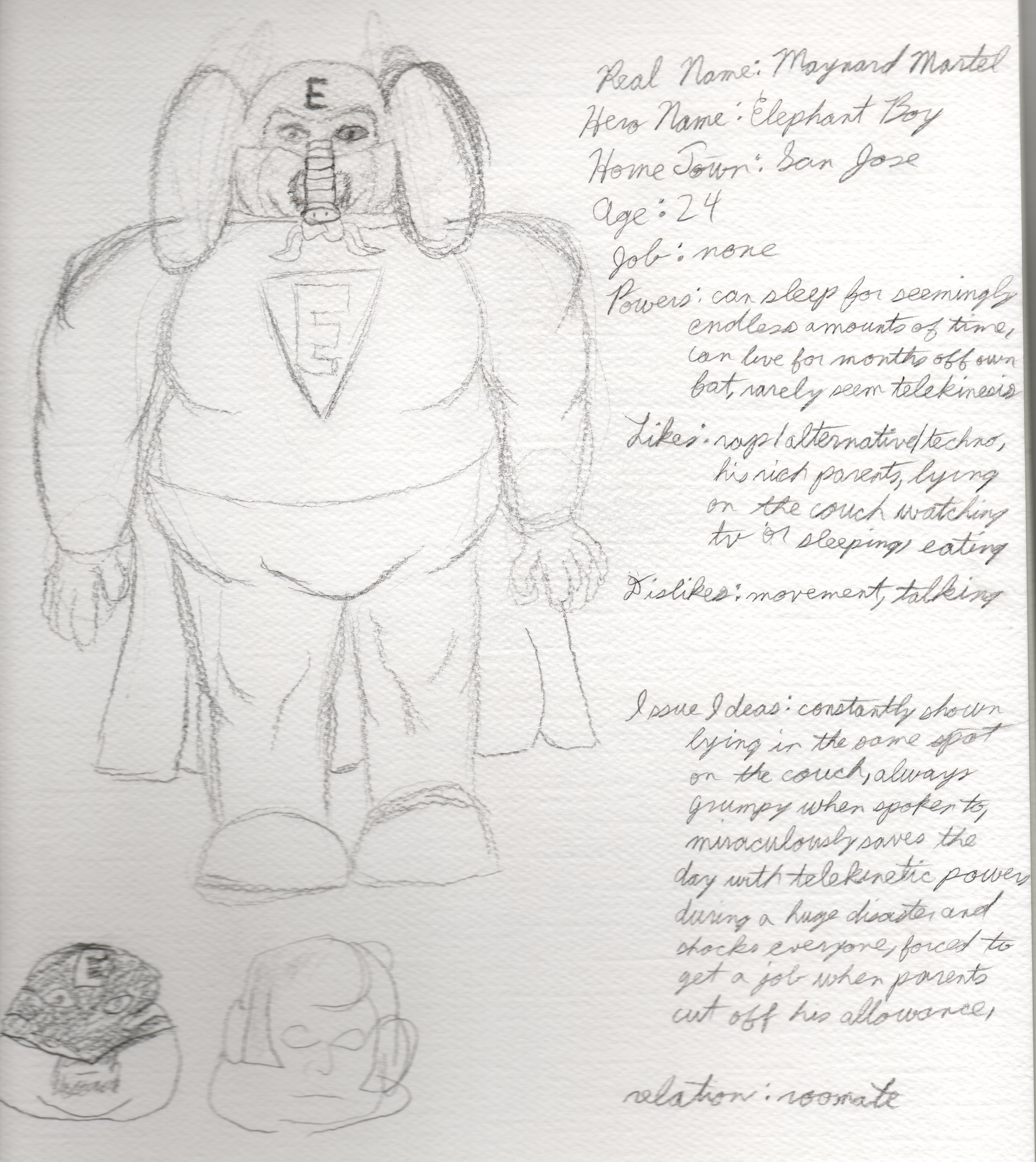 The Original Drawing of Elephant Boy