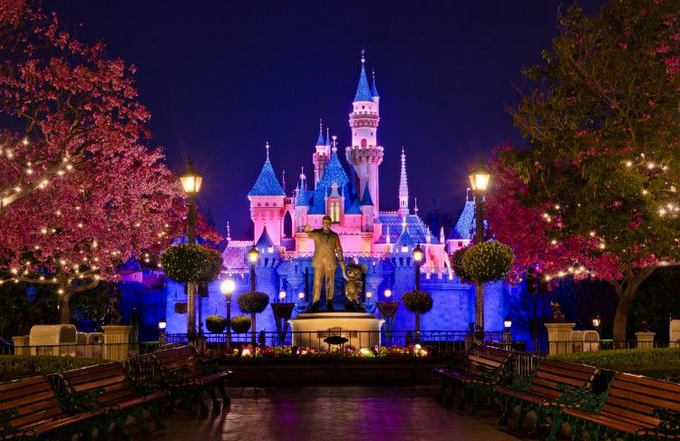 Disneyland at night