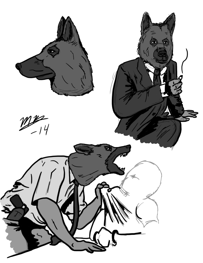 Detective Redmond sketches