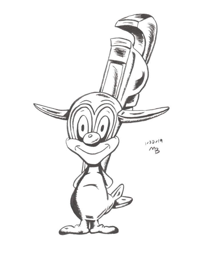 Gremlin from Looney Tunes drawing