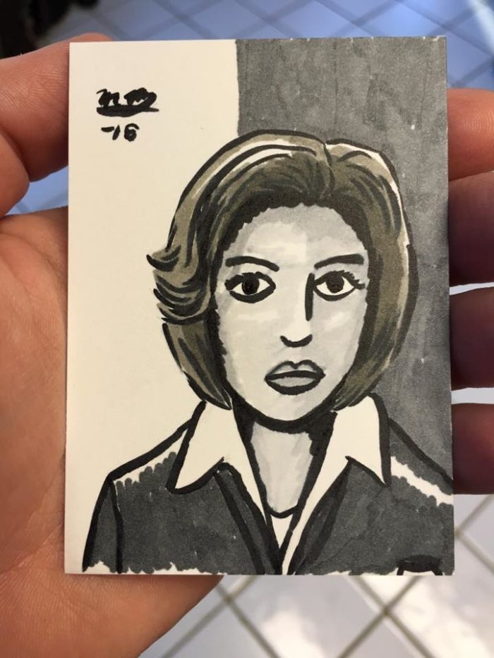 Scully sketch card