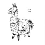Llama Pinata bw