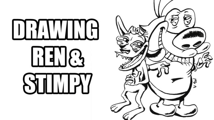 Drawing Ren and Stimpy
