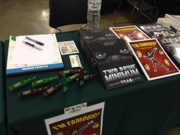 Black Snow Comics table