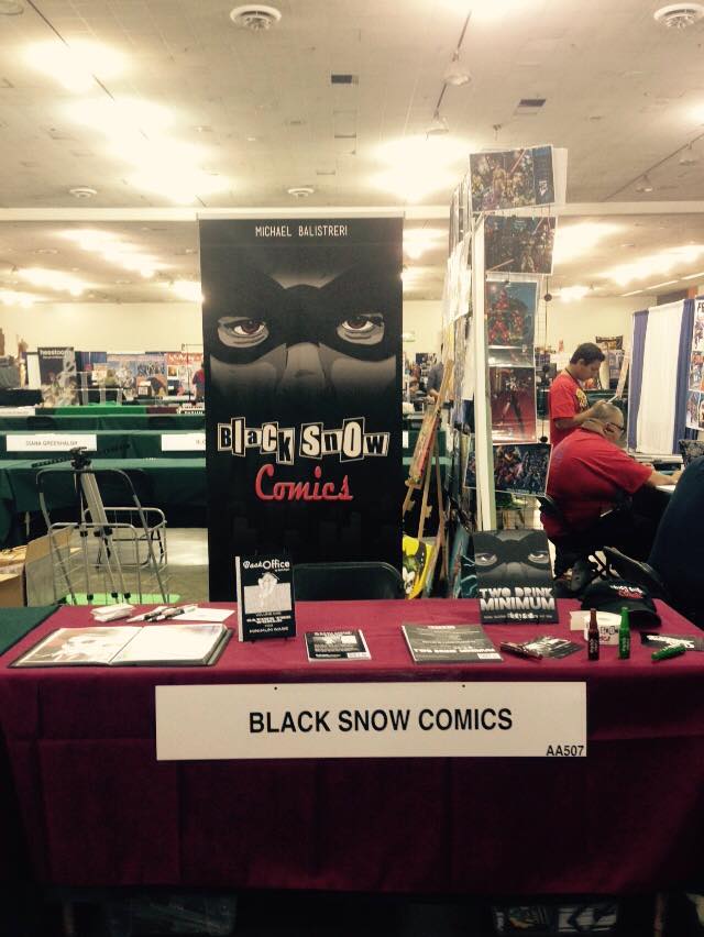 Black Snow Comics table
