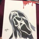 Scream colored sketch
