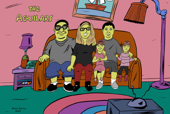 Drawing Family in Simpsons style