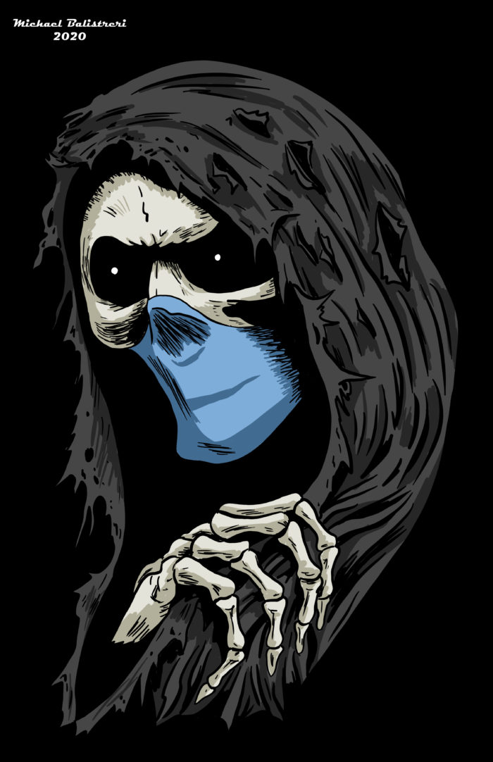 Grim Reaper Wearing Mask
